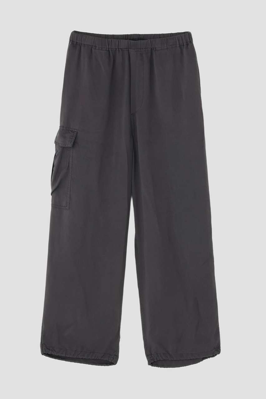 イレーヴ/YLEVEのYLEVE / CUPRA TWILL GARMANT DYE EASY CARGO TROUSERS(グレー/1685240003)