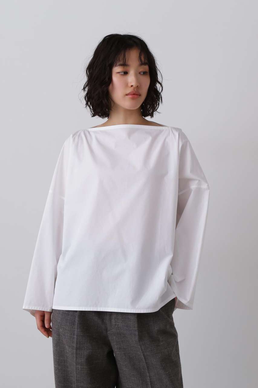 イレーヴ/YLEVEのYLEVE / FINX COTTON WEATHER PULL OVER SHIRT(ホワイト/1685250007)