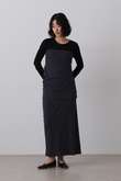 YLEVE / 80/2 HIGH-TWISTED GAUZE BARE JERSEY ONE PIECE SKIRT