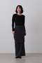 YLEVE / 80/2 HIGH-TWISTED GAUZE BARE JERSEY ONE PIECE SKIRT イレーヴ/YLEVE