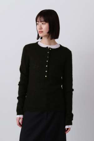 イレーヴ/YLEVEのYLEVE / FAIRY ALPACA KNIT HENLY NECK(110300/110301)