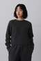 YLEVE / ITARIAN MERINO WOOL MELANGE KNIT PULL OVER イレーヴ/YLEVE ネイビー