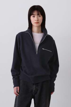 イレーヴ/YLEVEのYLEVE / ULTRAFINE MERINO MILLED WOOL KNIT HALF ZIP PULL OVER(110300/110301)