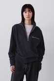 YLEVE / ULTRAFINE MERINO MILLED WOOL KNIT HALF ZIP PULL OVER