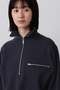YLEVE / ULTRAFINE MERINO MILLED WOOL KNIT HALF ZIP PULL OVER イレーヴ/YLEVE
