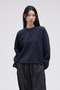 YLEVE / ULTRAFINE MERINO MILLED WOOL KNIT PULL OVER イレーヴ/YLEVE ネイビー