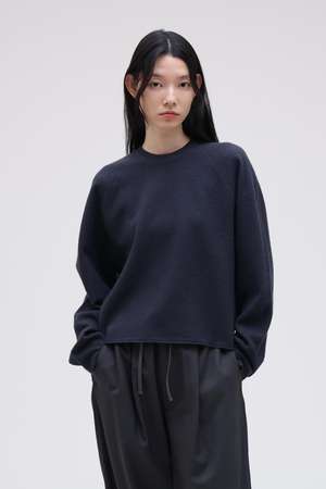 イレーヴ/YLEVEのYLEVE / ULTRAFINE MERINO MILLED WOOL KNIT PULL OVER(110300/110301)