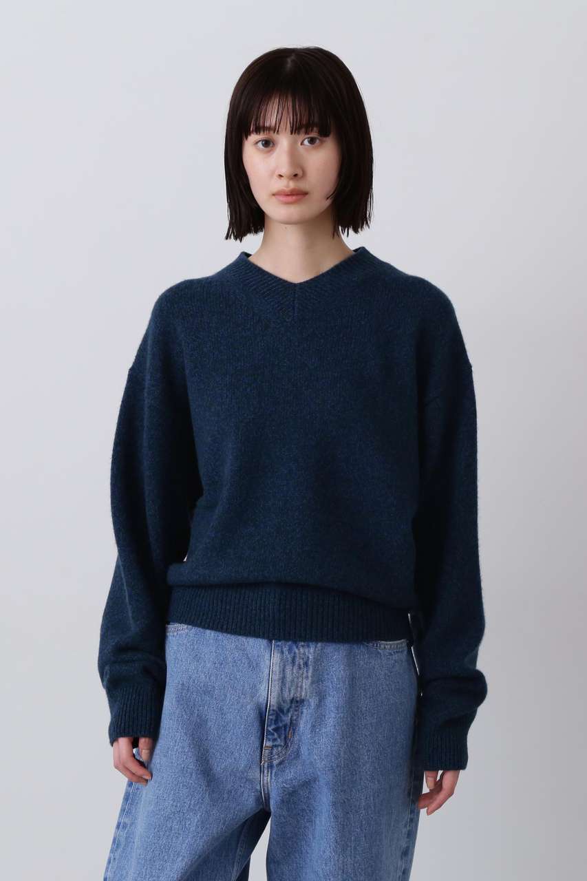 YLEVE(イレーヴ)｜YLEVE / WOOL CASHMERE MELANGE KNIT V NECK PULL