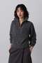 YLEVE / WOOL CASHMERE MELANGE KNIT FULL ZIP PULL OVER イレーヴ/YLEVE ブラック