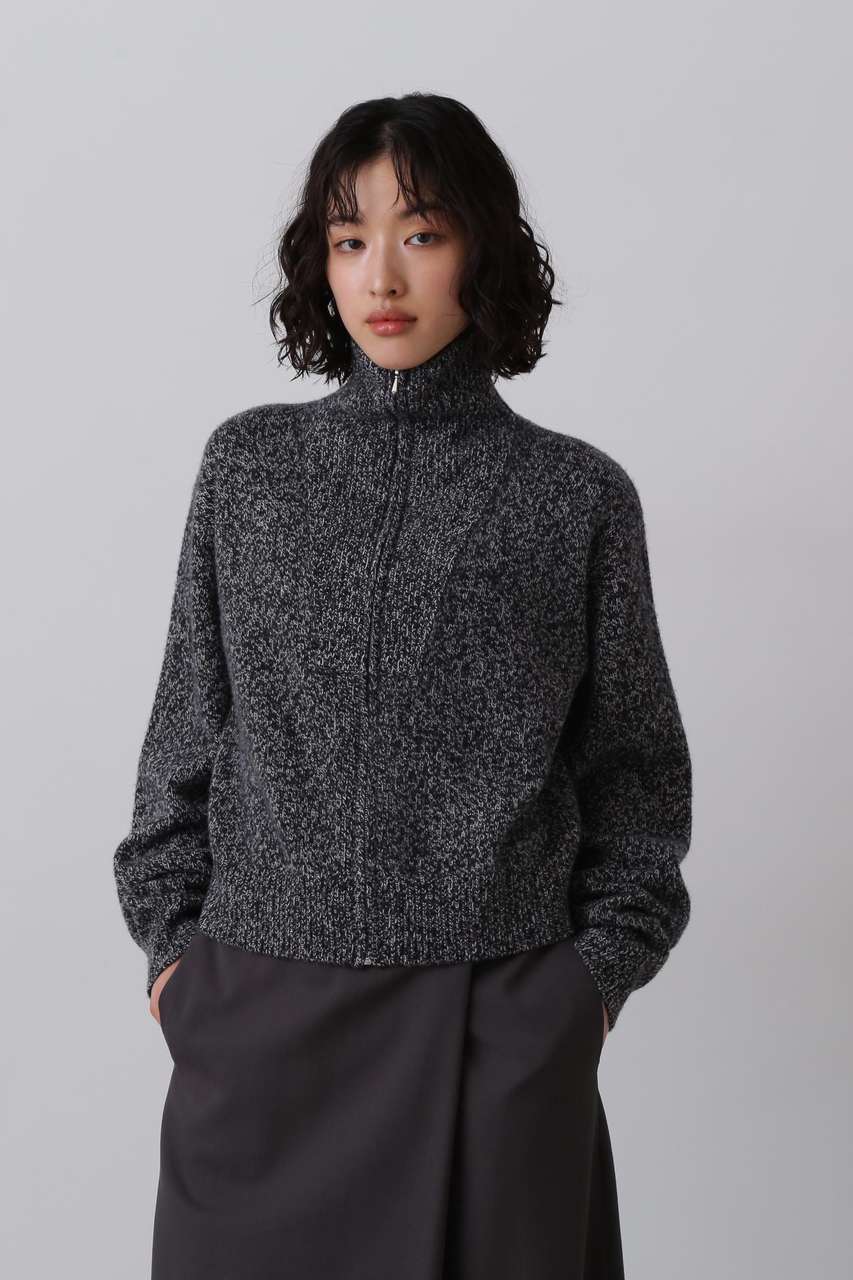 YLEVE(イレーヴ)｜YLEVE / WOOL CASHMERE MELANGE KNIT FULL ZIP PULL