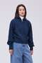 YLEVE / WOOL CASHMERE MELANGE KNIT FULL ZIP PULL OVER イレーヴ/YLEVE ブルー