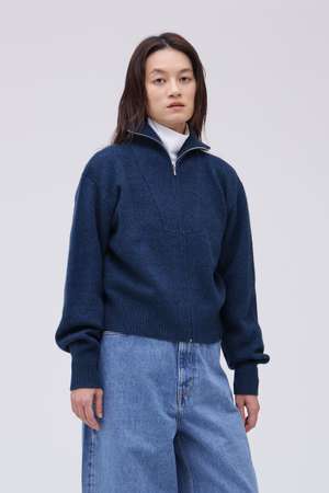 イレーヴ/YLEVEのYLEVE / WOOL CASHMERE MELANGE KNIT FULL ZIP PULL OVER(110300/110301)