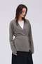 YLEVE / CASHMERE KNIT WRAP CARDIGAN イレーヴ/YLEVE グレー