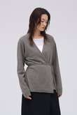 YLEVE / CASHMERE KNIT WRAP CARDIGAN