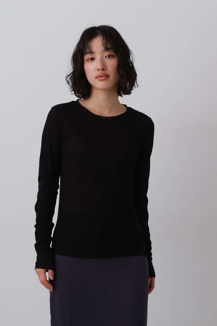 イレーヴ/YLEVEのYLEVE / COTTON SUPER HIGH-TWISTED BIO PULL OVER(ブラック/1685266002)