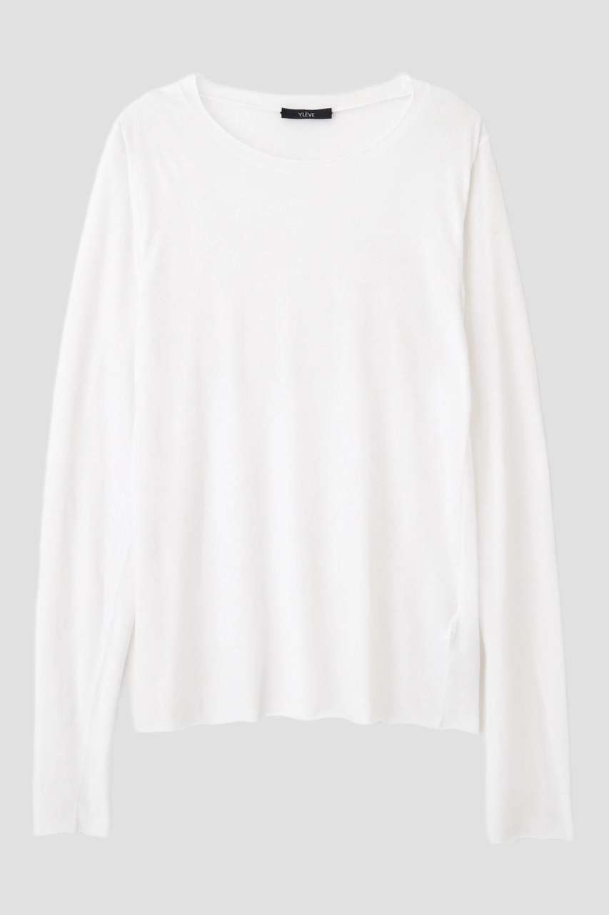 イレーヴ/YLEVEのYLEVE / COTTON SUPER HIGH-TWISTED BIO PULL OVER(ホワイト/1685266002)