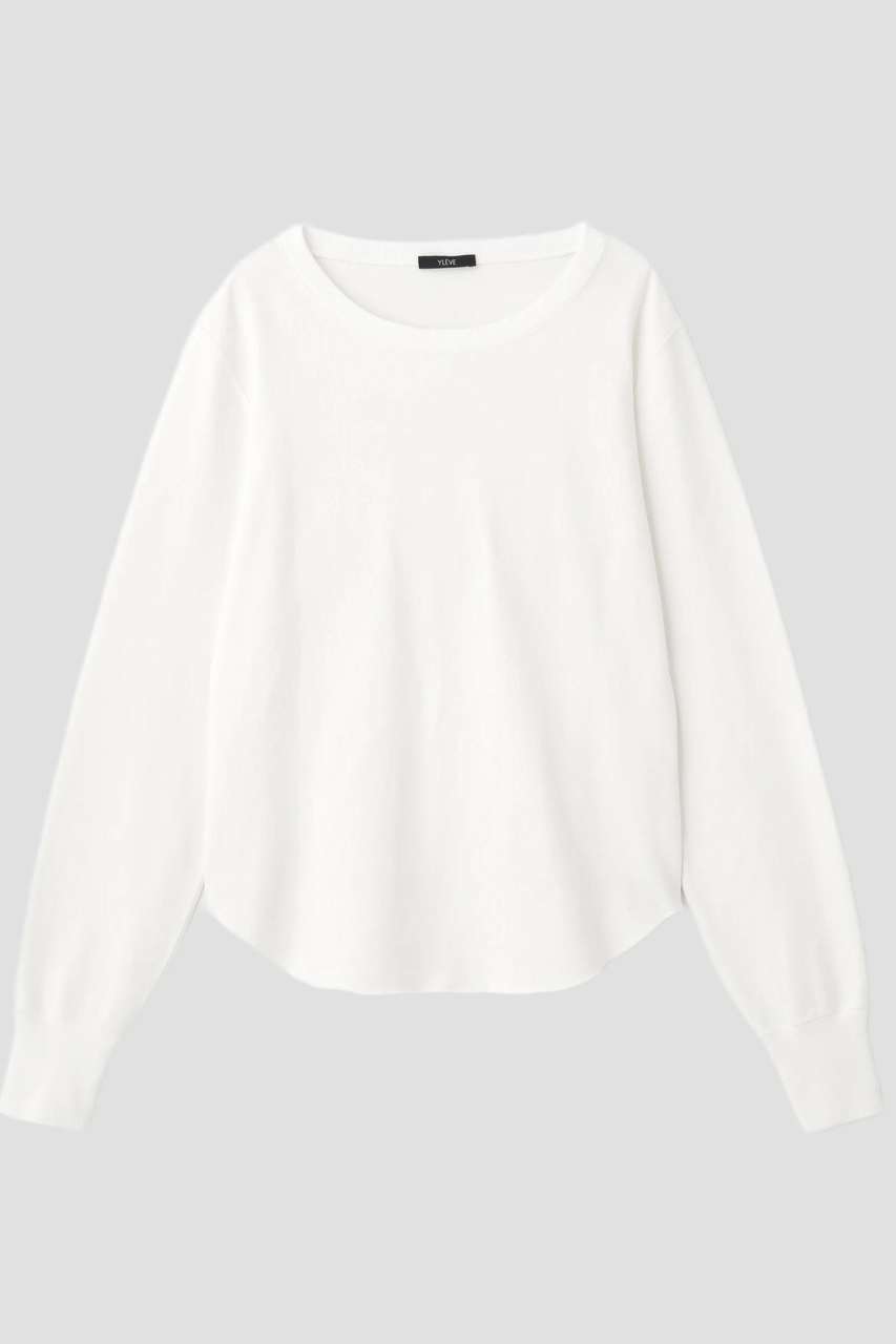 イレーヴ/YLEVEのYLEVE / OPEN END COTTON PIGMENT DYE LONG SLEEVE T‐SHIRT(ホワイト/1685266023)