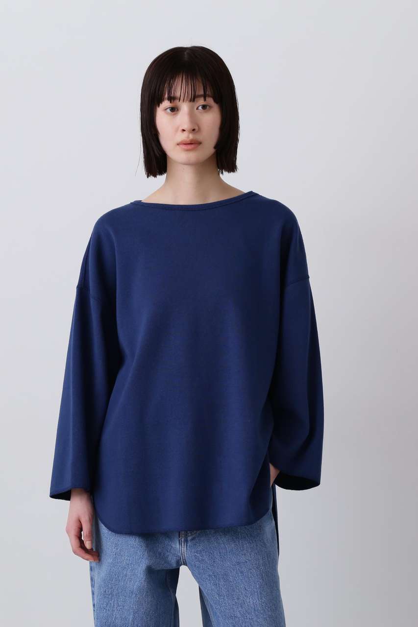 イレーヴ/YLEVEのYLEVE / COTTON RIB PULLOVER BIG(ブルー/1685266562)