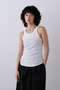 YLEVE / ORGANIC COTTON LOOP-WHEELED RIB TANK TOP イレーヴ/YLEVE ホワイト