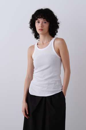 イレーヴ/YLEVEのYLEVE / ORGANIC COTTON LOOP-WHEELED RIB TANK TOP(110100/110101)