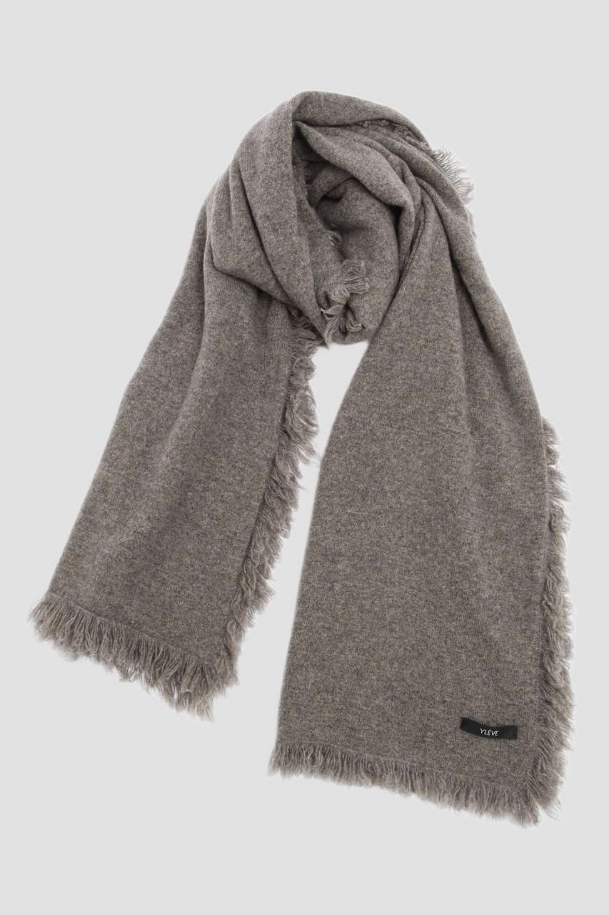 イレーヴ/YLEVEのYLEVE / CASHMERE KNIT STOLE(グレー/1685275076)