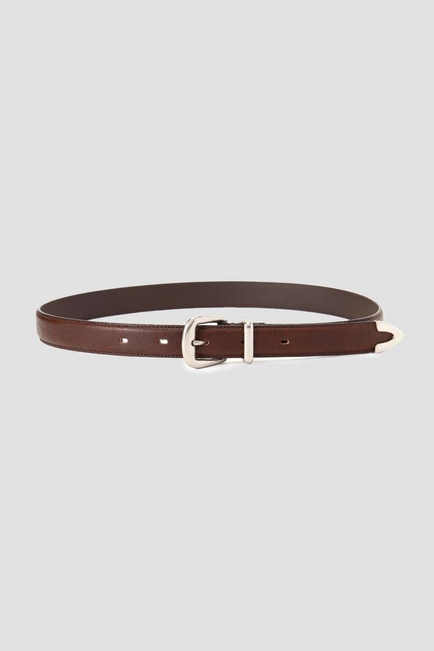 イレーヴ/YLEVEのYLEVE / LEATHER WESTERN BELT(ブラウン/1685277551)