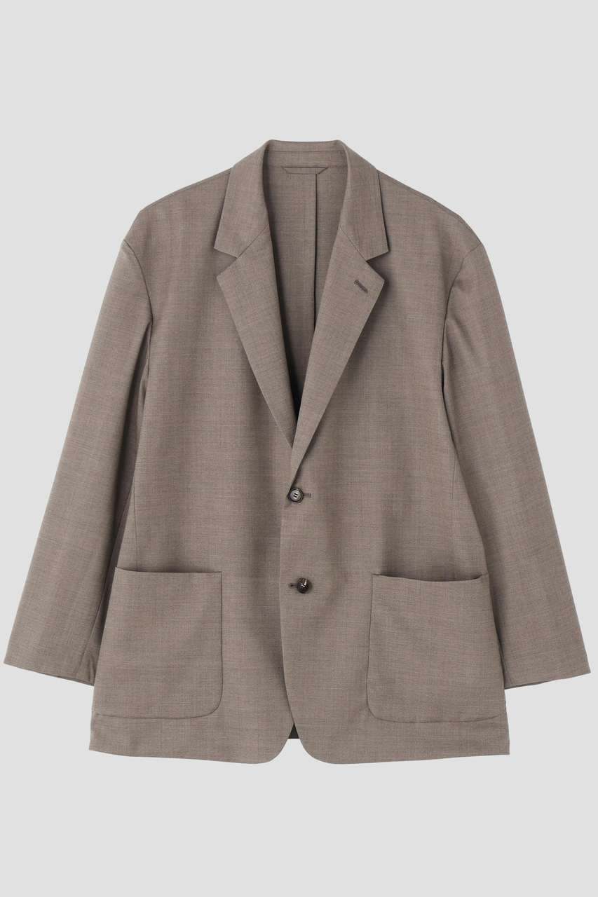 イレーヴ/YLEVEのYLEVE / SUPER120S CHAMBRAY WOOL JACKET(ブラウン/1686120029)