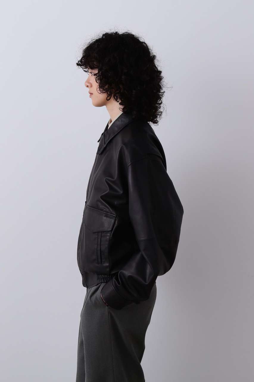 YLEVE(イレーヴ)｜YLEVE / SHEEP LEATHER ZIP BLOUSON/ブラック の通販