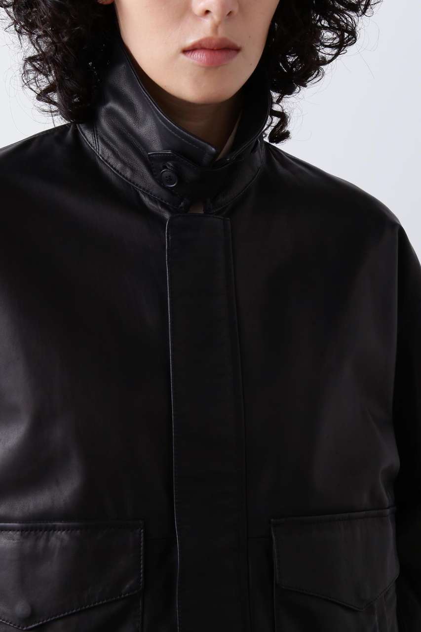 YLEVE(イレーヴ)｜YLEVE / SHEEP LEATHER ZIP BLOUSON/ブラック の通販