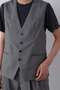 YLEVE / SUPER120’S CHAMBRAY WOOL VEST イレーヴ/YLEVE