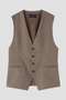 YLEVE / SUPER120’S CHAMBRAY WOOL VEST イレーヴ/YLEVE ブラウン