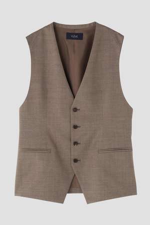 イレーヴ/YLEVEのYLEVE / SUPER120’S CHAMBRAY WOOL VEST(110800/110802)