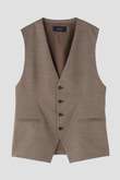 YLEVE / SUPER120’S CHAMBRAY WOOL VEST