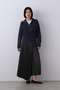 YLEVE / VINTAGE PIGMENTDYE WOOL PLEATED SKIRT イレーヴ/YLEVE グレー