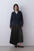 YLEVE / VINTAGE PIGMENTDYE WOOL PLEATED SKIRT