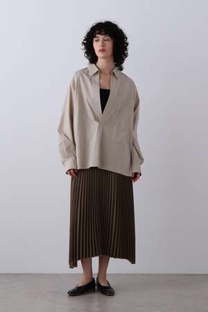 イレーヴ/YLEVEのYLEVE / VINTAGE PIGMENTDYE WOOL PLEATED SKIRT(110700/110703)