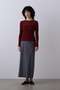 YLEVE / SUPER120S CHAMBRAY WOOL BIAS SKIRT イレーヴ/YLEVE グレー