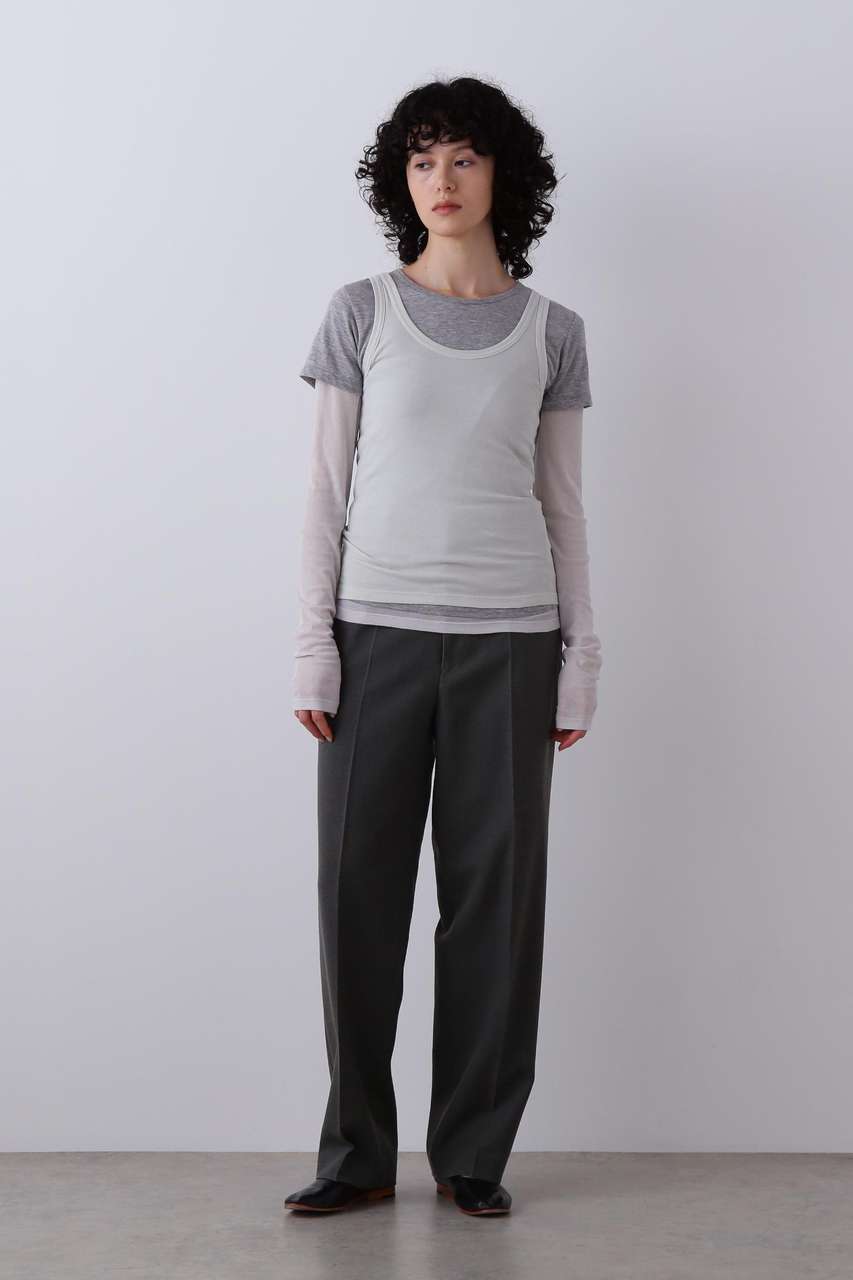 YLEVE(イレーヴ)｜YLEVE / VINTAGE PIGMENTDYE WOOL TROUSERS/グレー