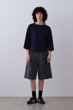 イレーヴ/YLEVEのYLEVE / HAND PAINT DENIM SHORTS(110600/110604)
