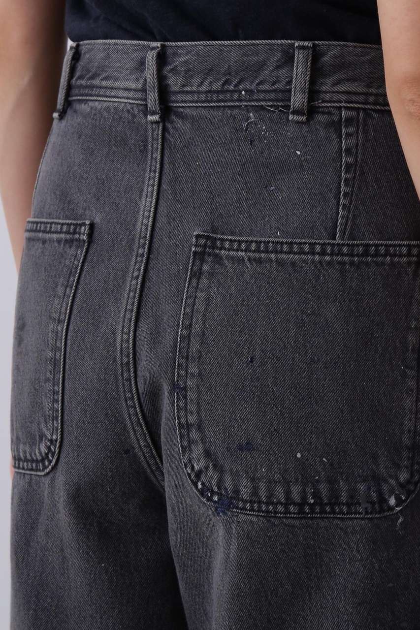 YLEVE(イレーヴ)｜YLEVE / HAND PAINT DENIM SHORTS/ブラック の通販