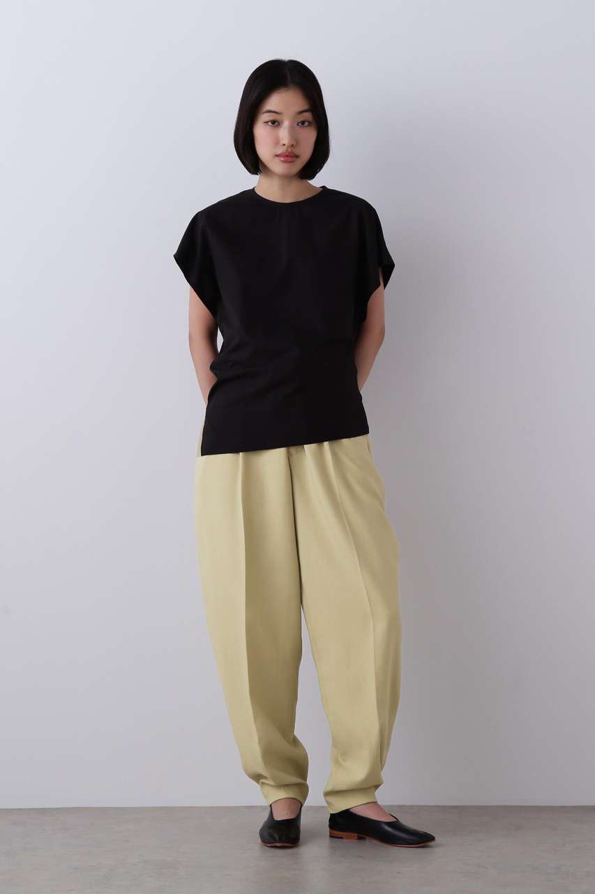 イレーヴ/YLEVEのYLEVE / 100/2 GV TWILL DOUBLE WEAVE CURVED TROUSERS(イエロー/1686140060)