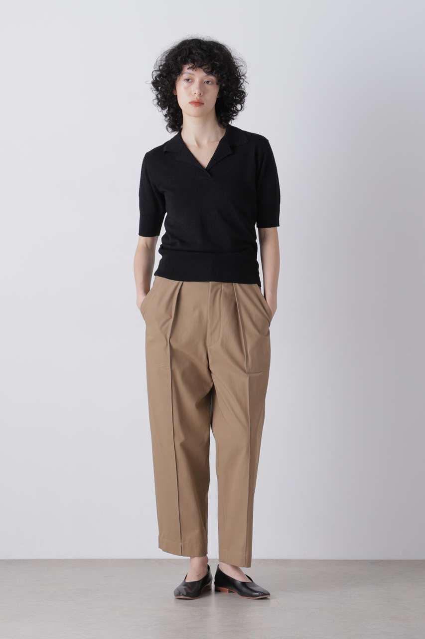 イレーヴ/YLEVEのYLEVE / HIGH TWIST COTTON PANTS(ベージュ/1686140113)
