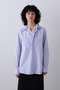 YLEVE / COTTON BROAD CLOTH LAYERED SHIRT イレーヴ/YLEVE ブルー