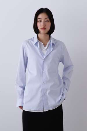 イレーヴ/YLEVEのYLEVE / COTTON BROAD CLOTH LAYERED SHIRT(110400/110403)
