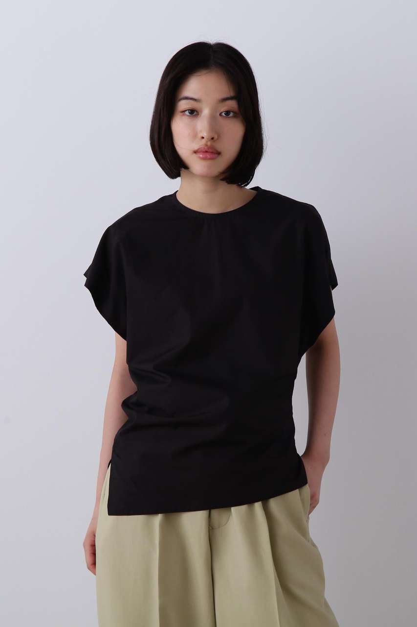 イレーヴ/YLEVEのYLEVE / FINX COTTON WEATHER ASYMMETRY PULLOVER SHIRT(ブラック/1686150053)