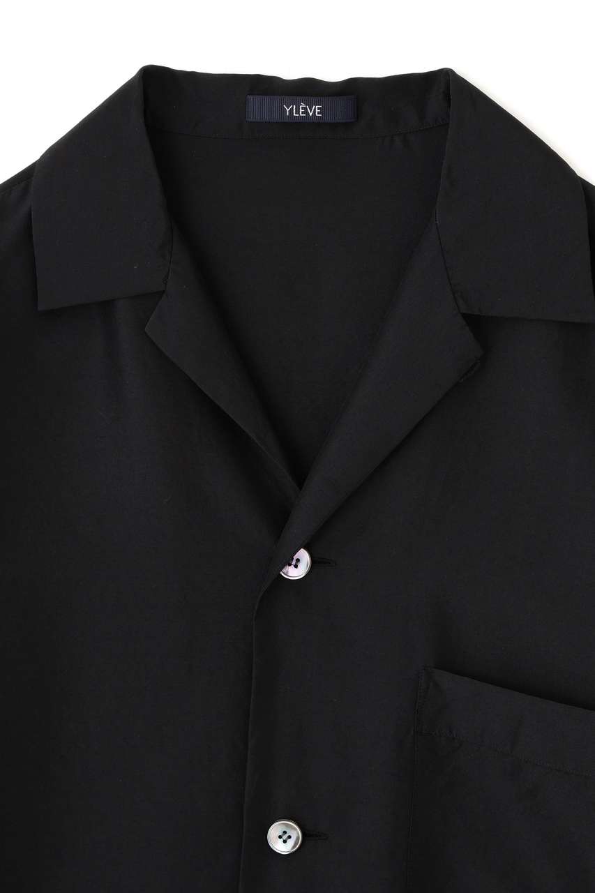 YLEVE(イレーヴ)｜YLEVE / SILK HABUTAE PAJAMA SHIRT/ブラック の通販