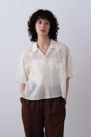 イレーヴ/YLEVEのYLEVE / COTTON RAMIE VOILE HAND STITCH SHIRT(110400/110402)