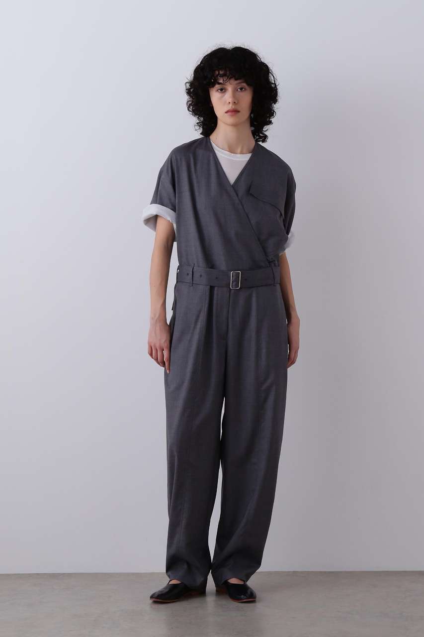 イレーヴ/YLEVEのYLEVE / SUPER120S CHAMBRAY WOOL ALL IN ONE(グレー/1686155033)