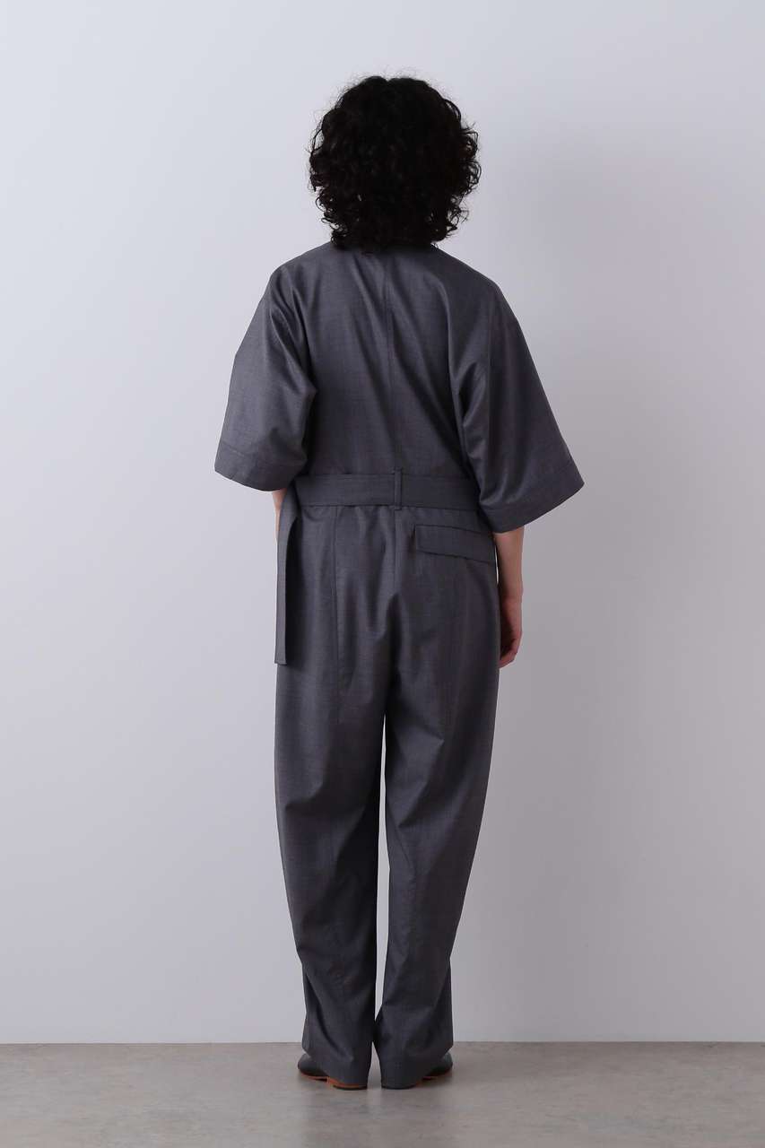 YLEVE(イレーヴ)｜YLEVE / SUPER120S CHAMBRAY WOOL ALL IN ONE/グレー