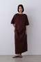 YLEVE / FINX COTTON WEATHER ASYMMETRY ONE PIECE イレーヴ/YLEVE ワイン